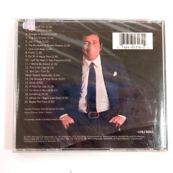 Tony Bennett All Time Greatest Hits CD 1997 Brand New & Sealed - Picture 2 of 2